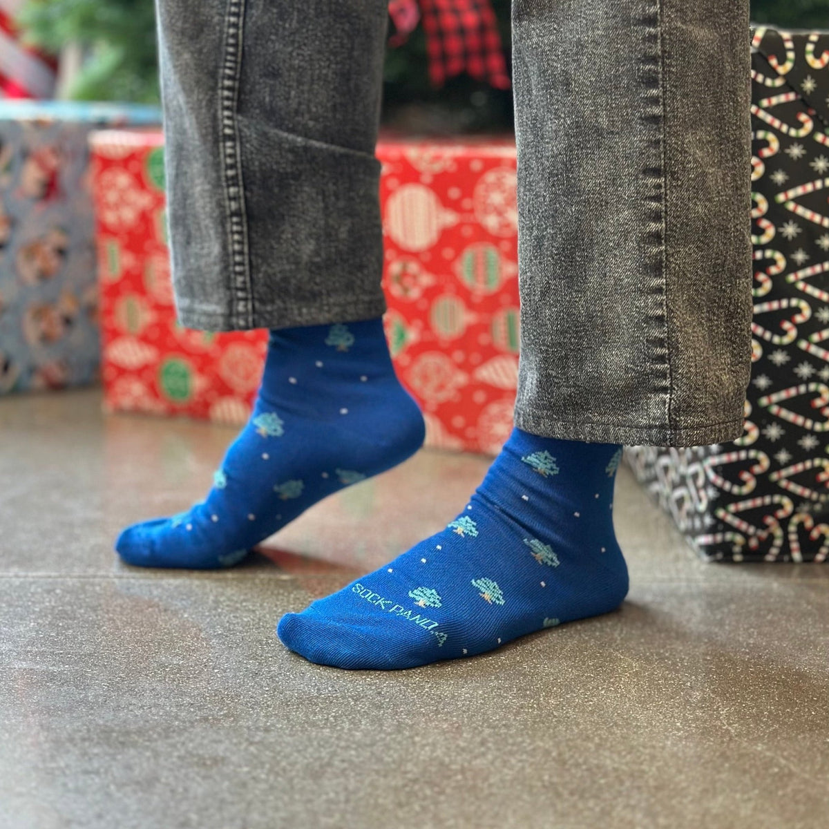 Pine Tree Pattern Socks from the Sock Panda (Adult Large)