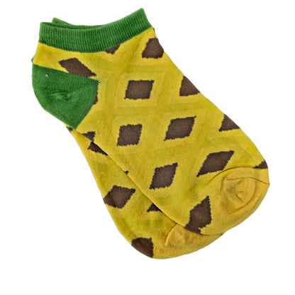 Pineapple Patterned Ankle Socks (Adult Medium - Women's Shoe Sizes 5 - 10)