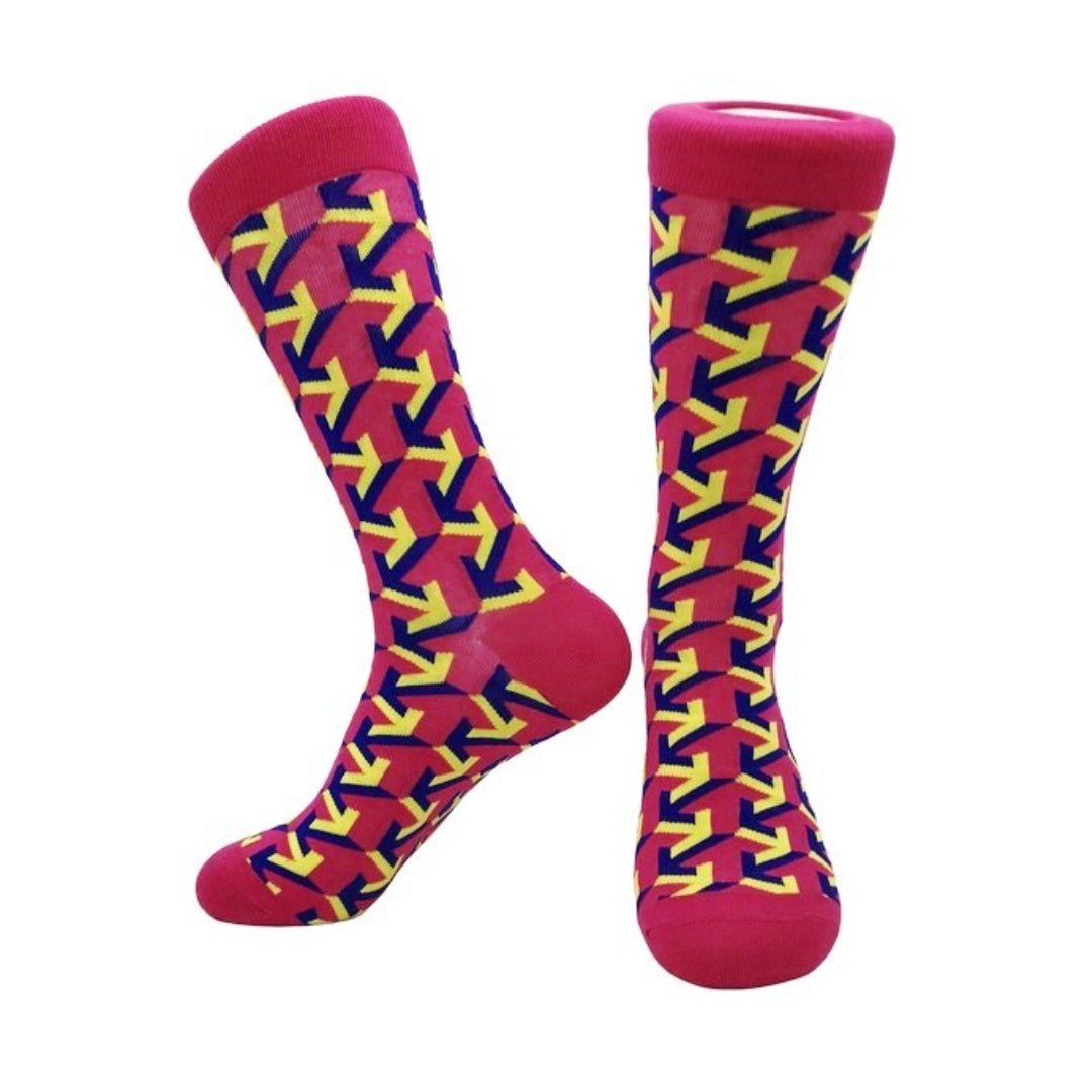Pink Arrow Socks from the Sock Panda (Adult Large - Men's Shoe Sizes 8 - 12)