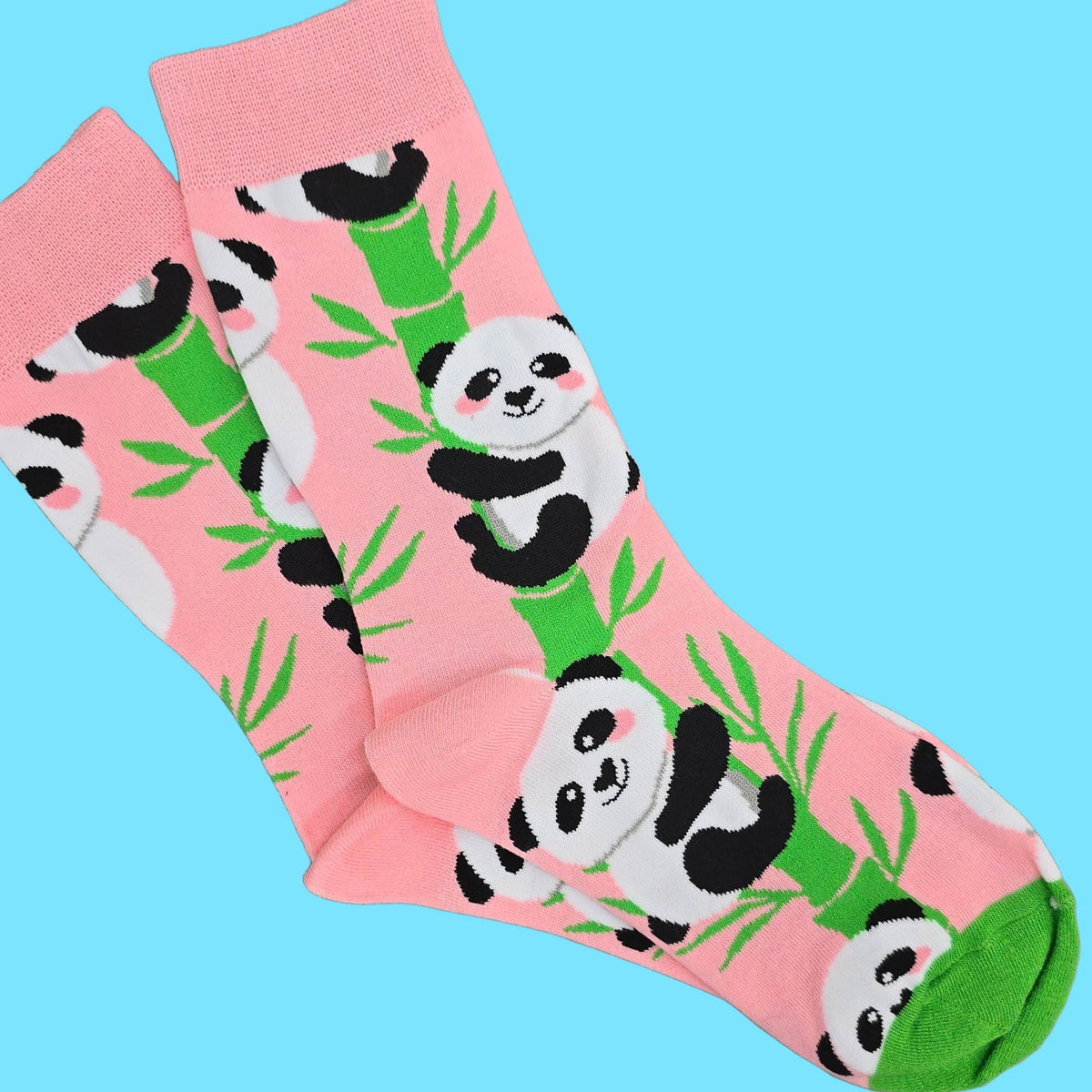 Pink Bamboo Panda Socks from the Sock Panda (Adult Medium - Women's Shoe Sizes 5 - 10)