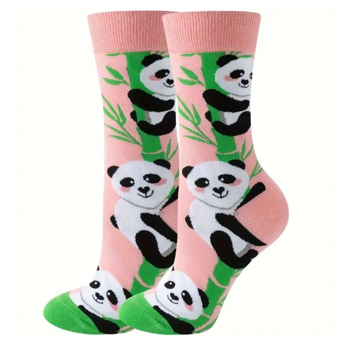 Pink Bamboo Panda Socks from the Sock Panda (Adult Medium - Women's Shoe Sizes 5 - 10)