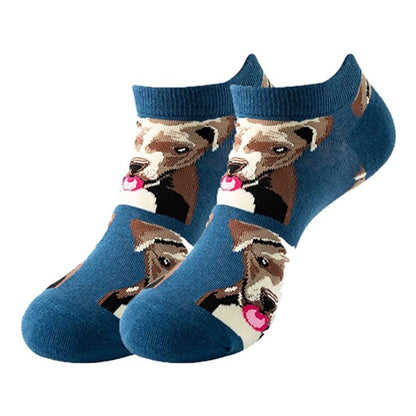 Pitbull Dog Patterned Socks (Adult Medium - Women's Shoe Sizes 5 - 10)