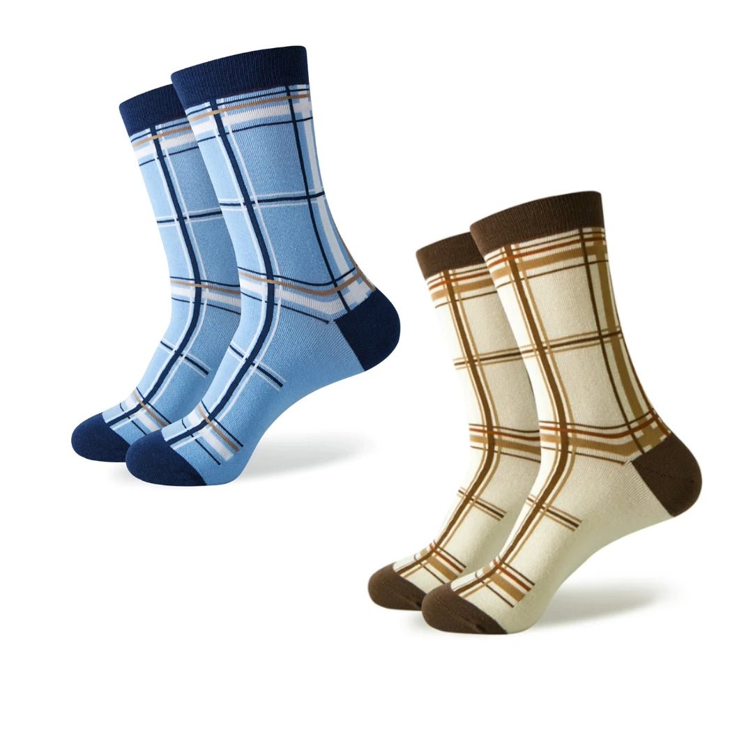 Plaid Tartan Patterned Socks from the Sock Panda (Adult Large - Men's Shoe Sizes 8 - 12)