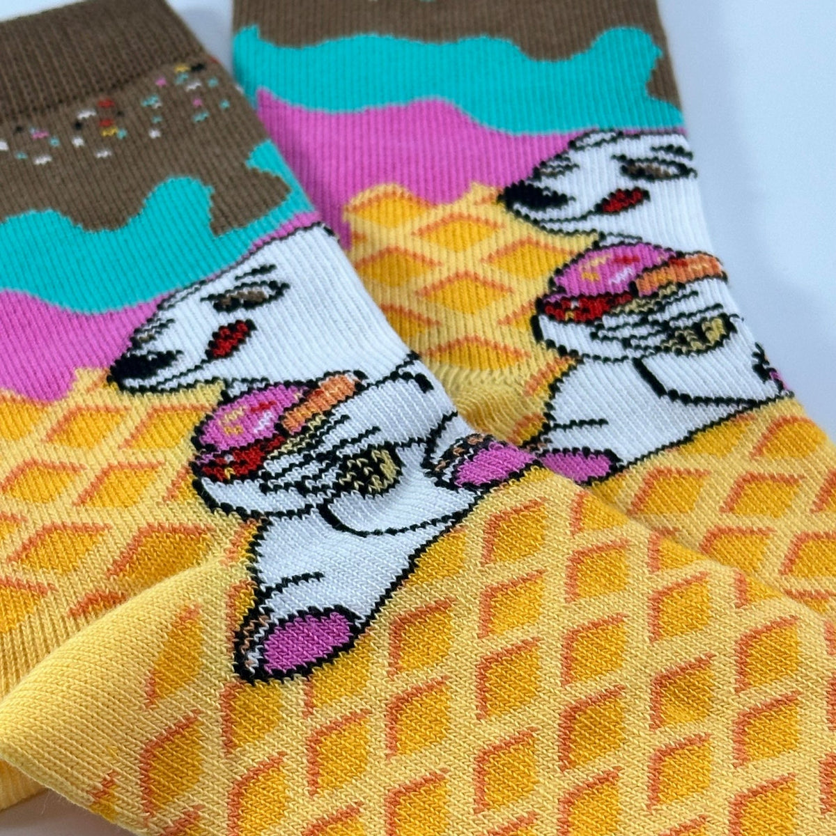 Polar Bear Having Ice Cream Socks from the Sock Panda (Ages 3 - 7)