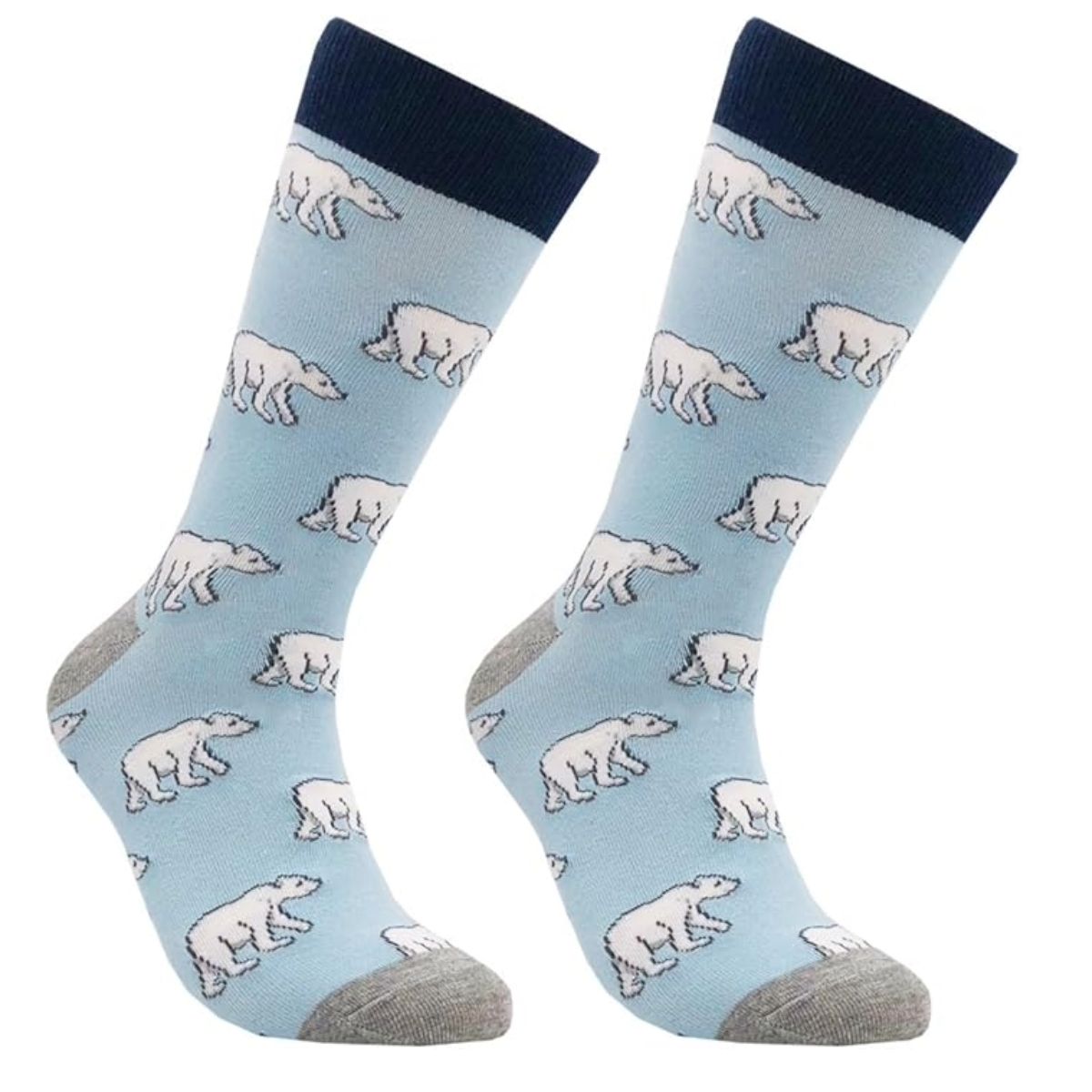 Polar Bear Pattern Socks the Sock Panda (Adult Large - Men's Shoe Sizes 8 - 12)