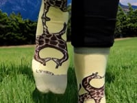 Reflective Kissing Giraffes Socks - So in Love (Adult Medium) Video