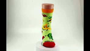 Super Happy Fruit Pattern Socks from the Sock Panda (Ages 3-7) video