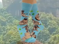 Sloths Performing Yoga Socks from the Sock Panda (Adult Medium - Women's Shoe Sizes 5-10) Video