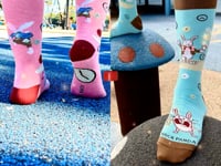 Time Bunny Rabbit Socks from the Sock Panda (Adult Medium - Women's Shoe Sizes 5-10) Video