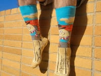 Humpty Dumpty Sits in a Chair Socks from the Sock Panda (Adult Large - Men's Shoe Sizes 8-12)