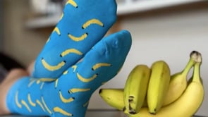 Banana Socks from the Sock Panda (Adult Medium - Women's Shoe Sizes 5-10) Video