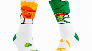 Broccoli vs. French Fries Socks from the Sock Panda Video