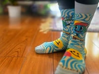 Roller Skate Earth Tween Socks Video from the Sock Panda