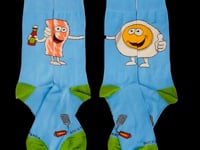 Bacon and Eggs Video Men's Socks from the Sock Panda