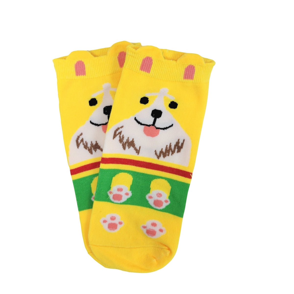 Puppy Dog Ankle Socks (Adult Medium - Women Shoe Sizes 5 - 10) - 5 Pack