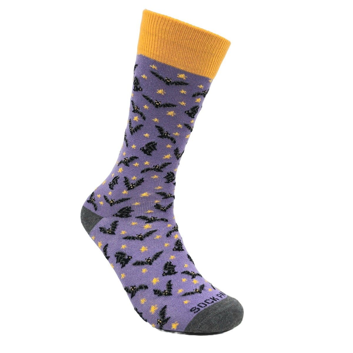 Purple Bat Pattern Socks from the Sock Panda (Adult Small - Shoe Sizes 2 - 5)