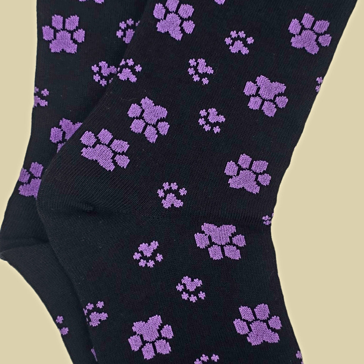 Purple Paw Print Dog Lover Socks from the Sock Panda (Adult Medium - Women's Shoe Sizes 5 - 10)