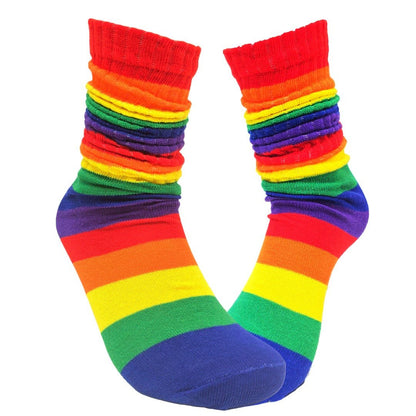 Rainbow Slouch Socks (Adult Medium) - Midweight