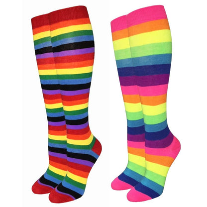 Rainbow Stripe Pattern Socks from the Sock Panda (Knee High)