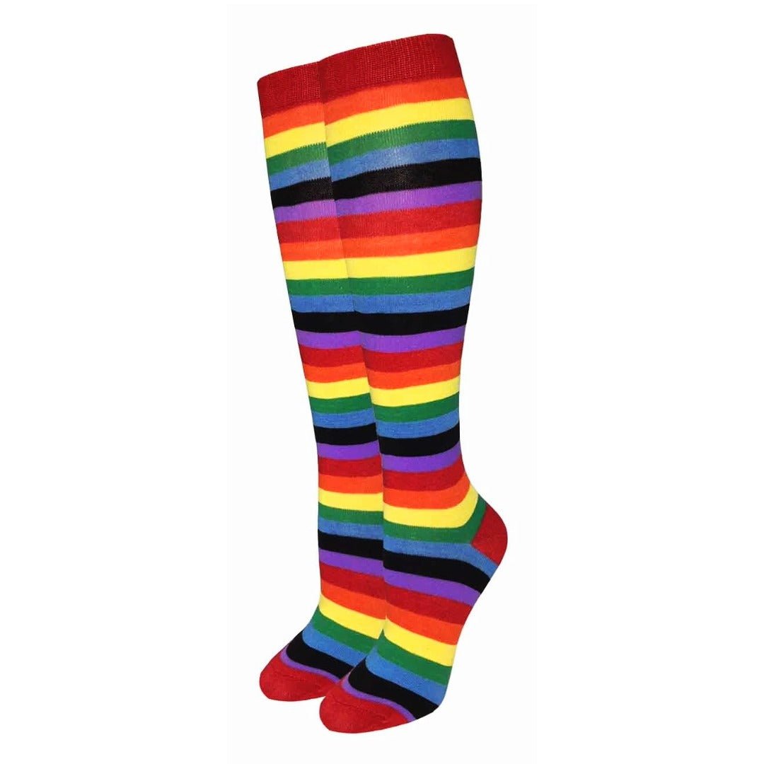 Rainbow Stripe Pattern Socks from the Sock Panda (Knee High)