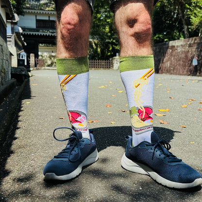 Ramen Socks from the Sock Panda (Adult Large - Men's Shoe Sizes 8 - 12)
