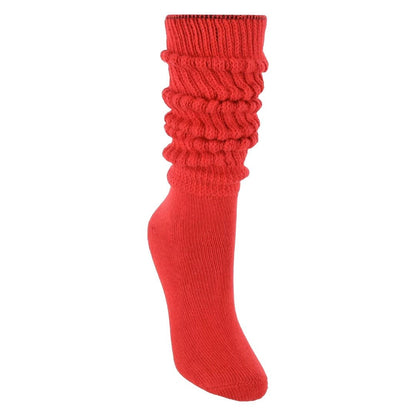 Red Slouch Socks (Adult Medium) - Heavyweight