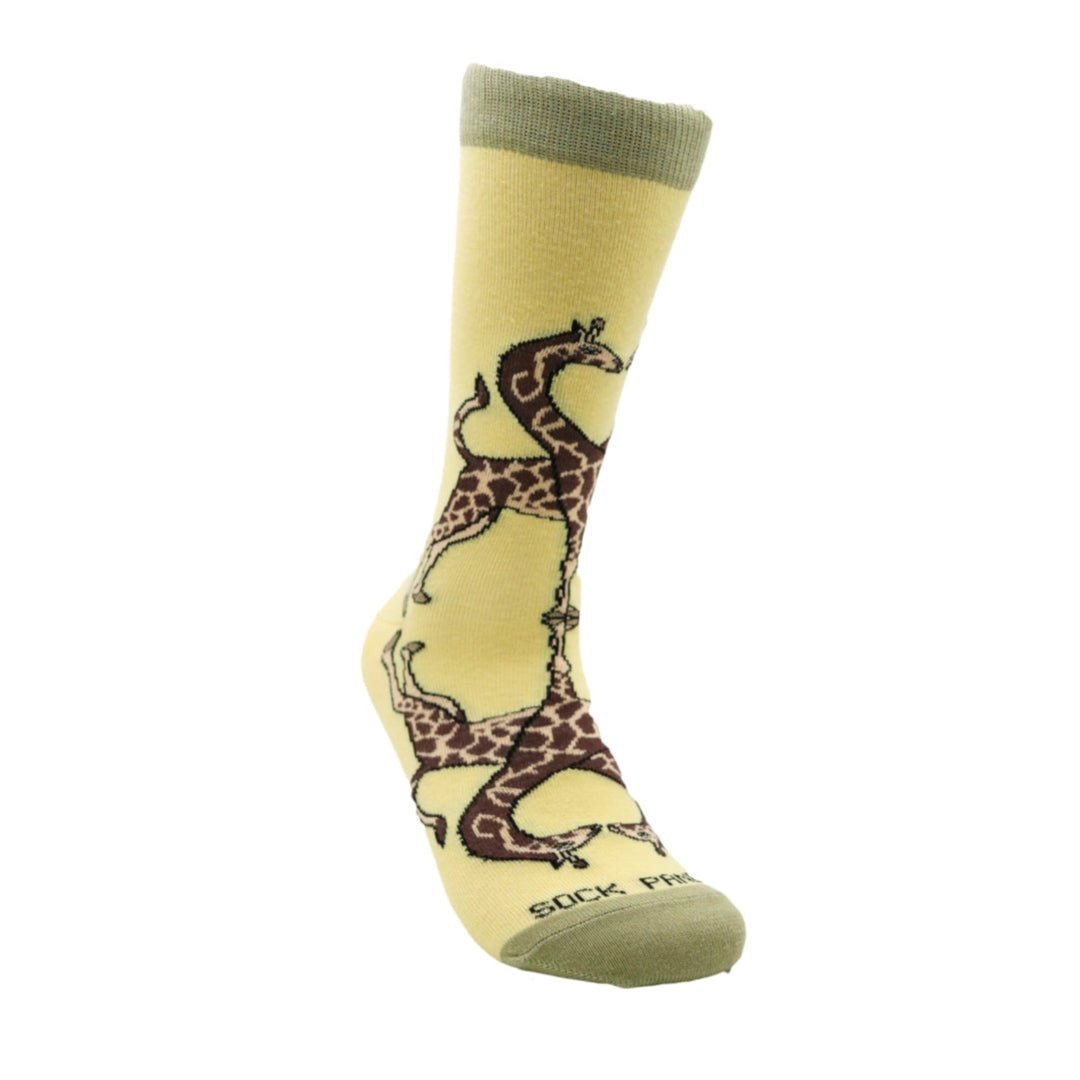Reflective Kissing Giraffes Socks - So in Love (Adult Medium)
