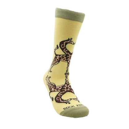 Reflective Kissing Giraffes Socks - So in Love (Adult Medium)
