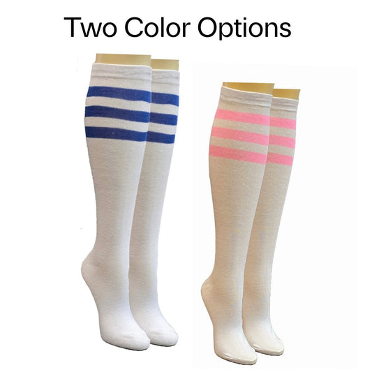 Retro Stripe Pattern Socks (Knee High)
