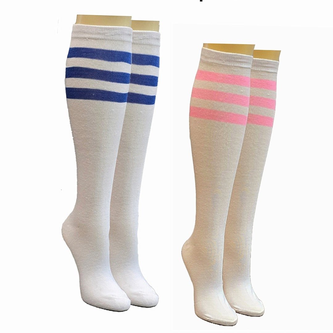 Retro Stripe Pattern Socks (Knee High)