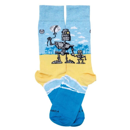 Robot Family Socks from the Sock Panda (Adult Large)