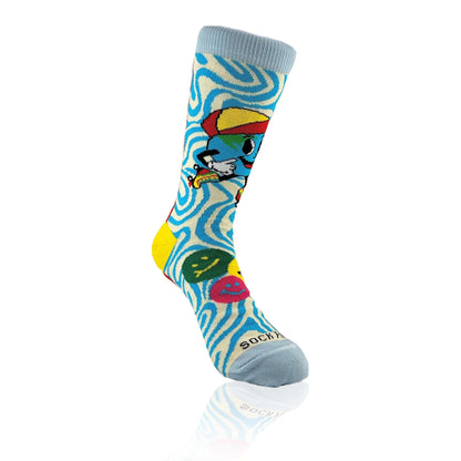 Roller Skate Earth Socks from the Sock Panda (Adult Small)