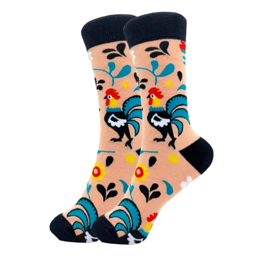 Rooster Socks from the Sock Panda (Adult Medium - Women's Shoe Sizes 5 - 10)