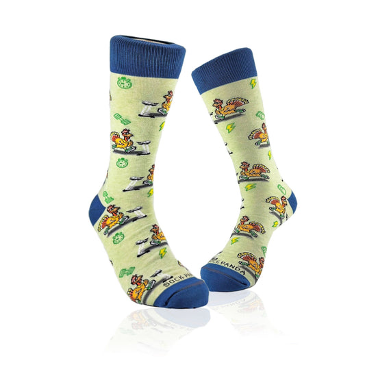 Running Turkey Socks from the Sock Panda (Adult Large) - Turkey Trot