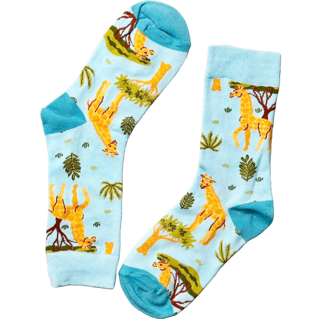 Safari Giraffe Socks from the Sock Panda (Adult Medium)