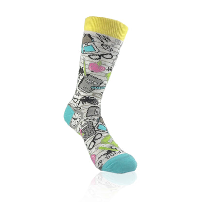 School Days Socks - Back to School from the Sock Panda (Adult Small)