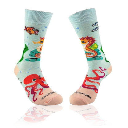 Seahorse Socks from the Sock Panda (Adult Medium) SeahorseladyMd