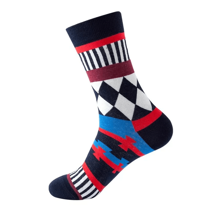 Shapes Patterned Socks from the Sock Panda (Adult Large - Men's Shoe Sizes 8 - 12)