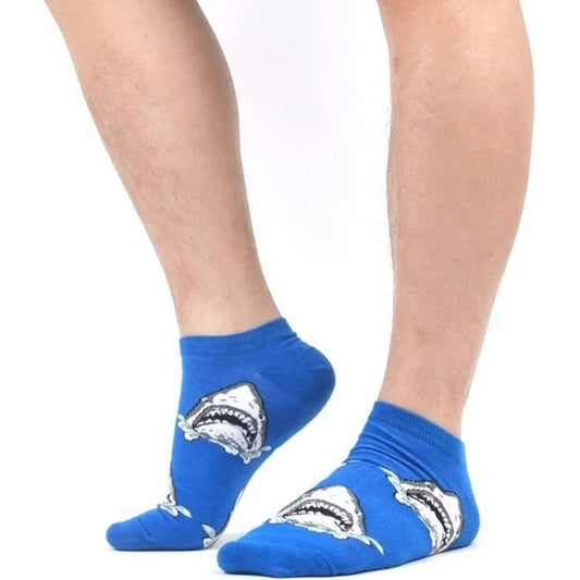 Shark Head Patterned Socks (Adult Large - Men's Shoe Sizes 8 - 12)