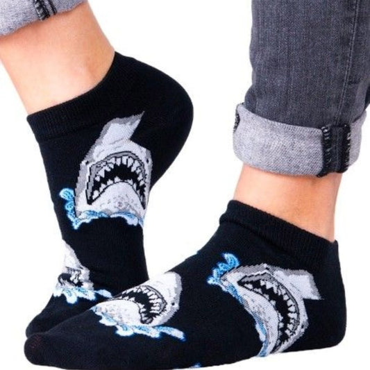 Shark Head Patterned Socks (Adult Medium - Women's Shoe Sizes 5 - 10)