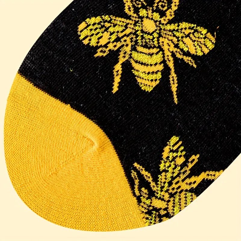 Shiny Bee Patterned Socks from the Sock Panda