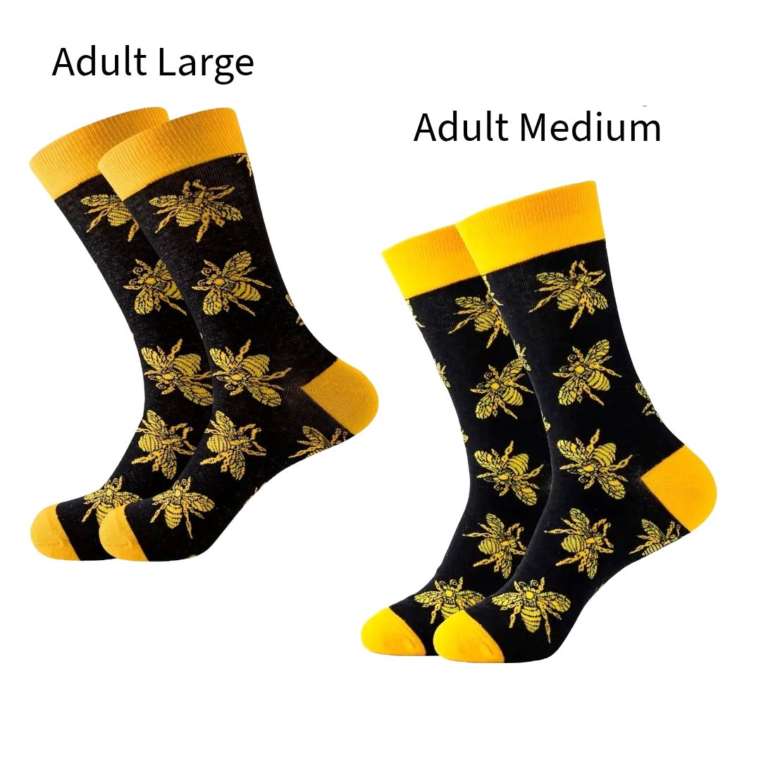 Shiny Bee Patterned Socks from the Sock Panda