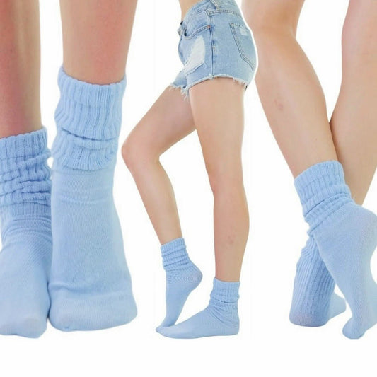 Sky Blue Slouch Socks from the Sock Panda