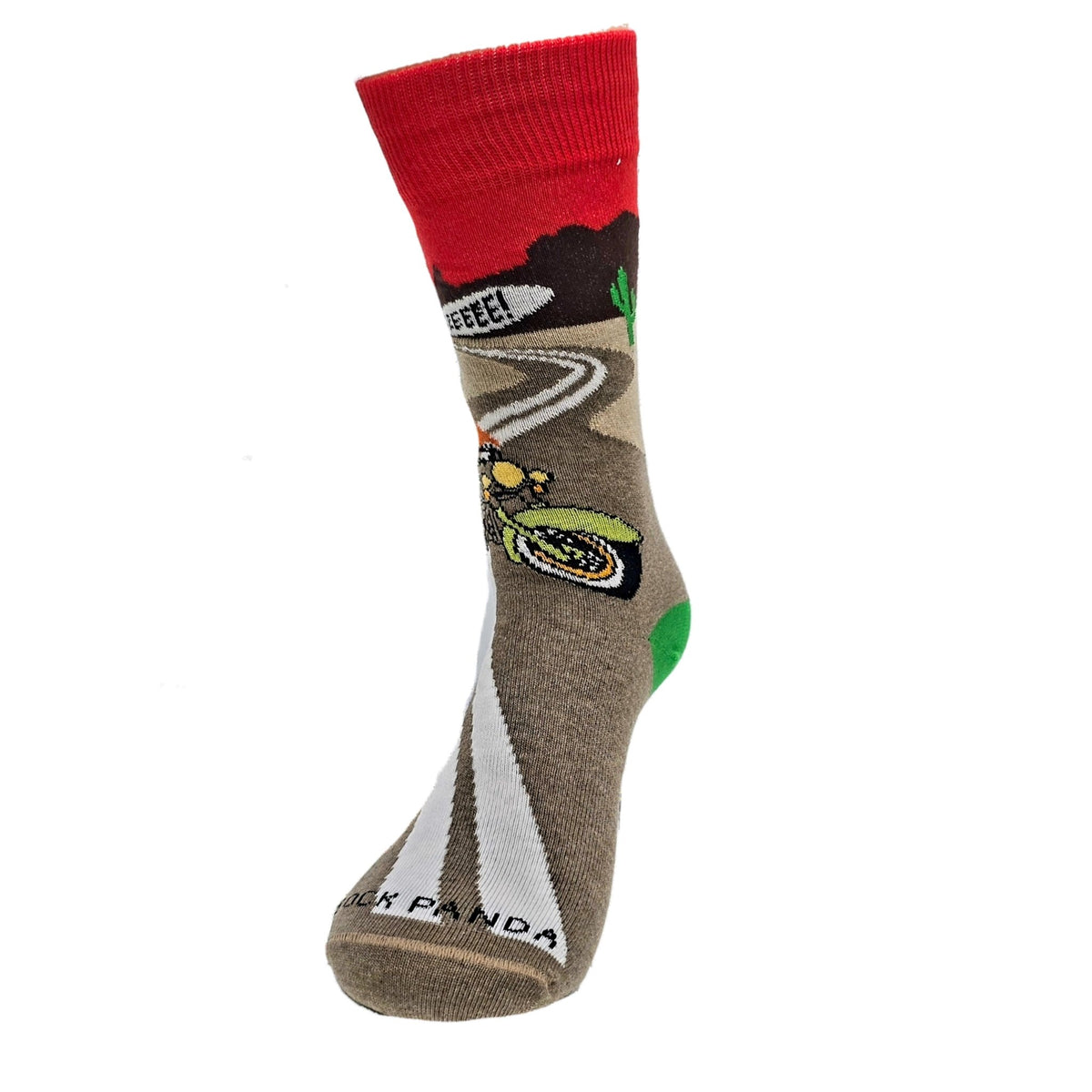 Slow Animals on a Motorcycle Socks from the Sock Panda (Adult Small - Shoe Sizes 2 - 5)