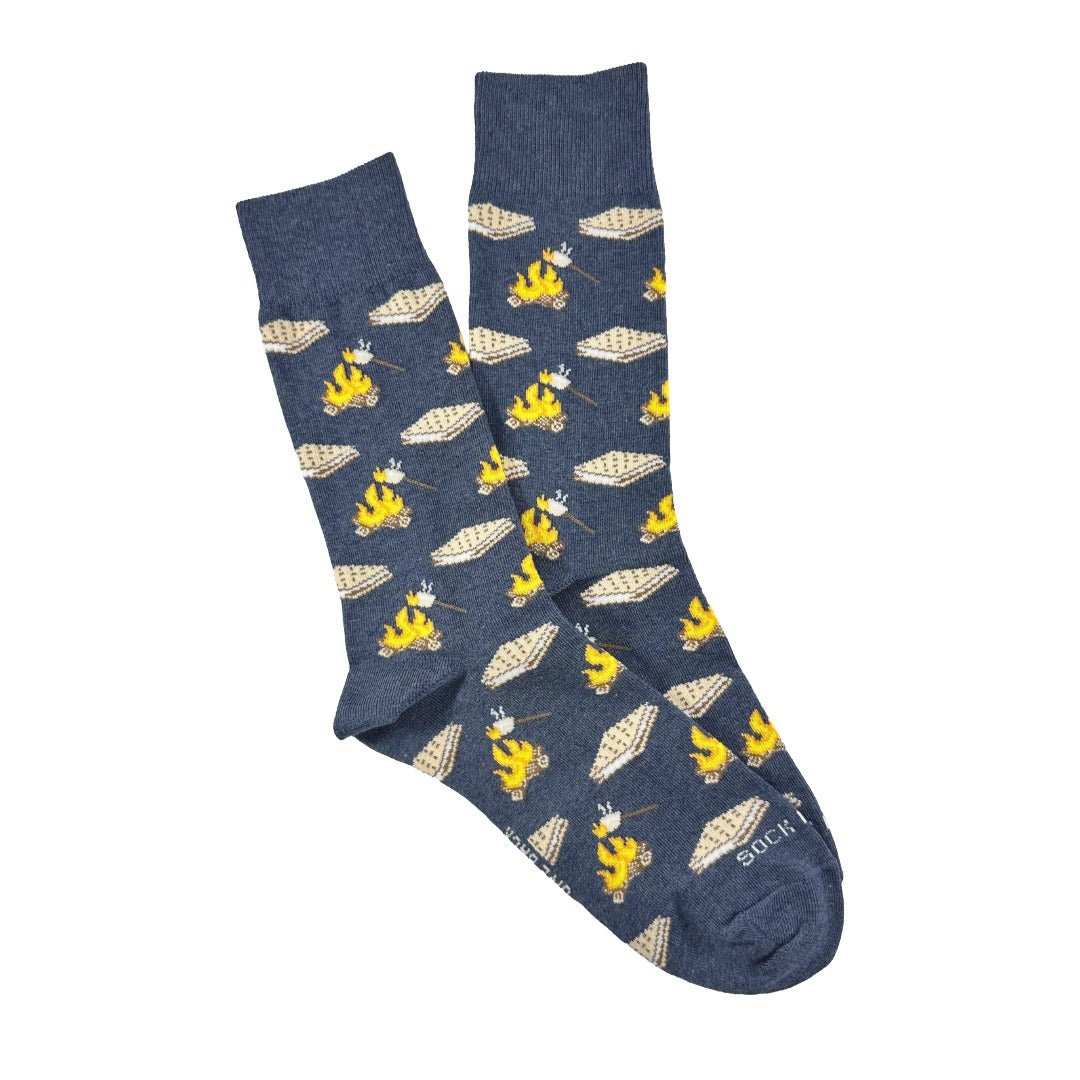 Smores Socks from the Sock Panda (Adult Large - Men's Shoe Sizes 8 - 12)