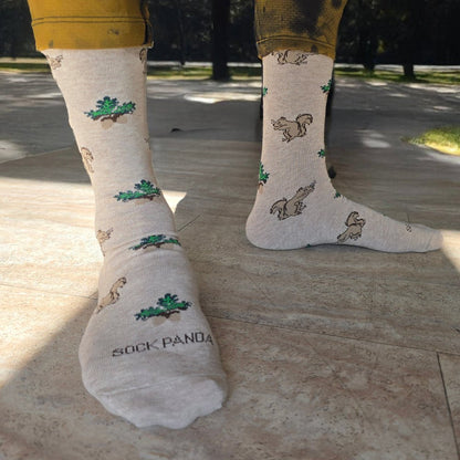 Squirrel with Nut Socks from the Sock Panda (Adult Medium)