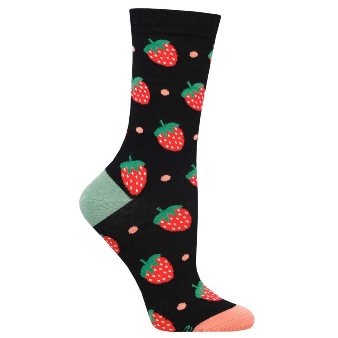 Strawberry Pattern Socks from the Sock Panda (Adult Medium - Women's Shoe Sizes 5 - 10)