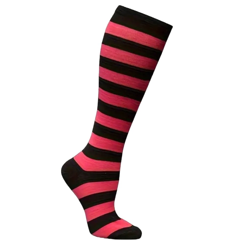 Striped Patterned Socks (Knee High) 6 - Pack