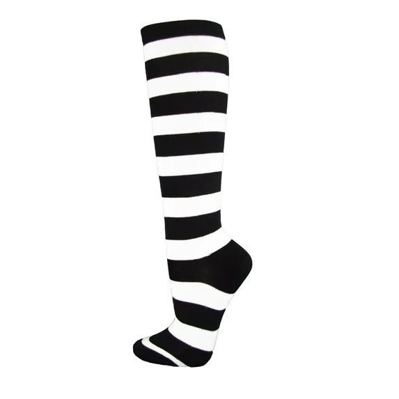 Striped Patterned Socks (Knee High) 6 - Pack