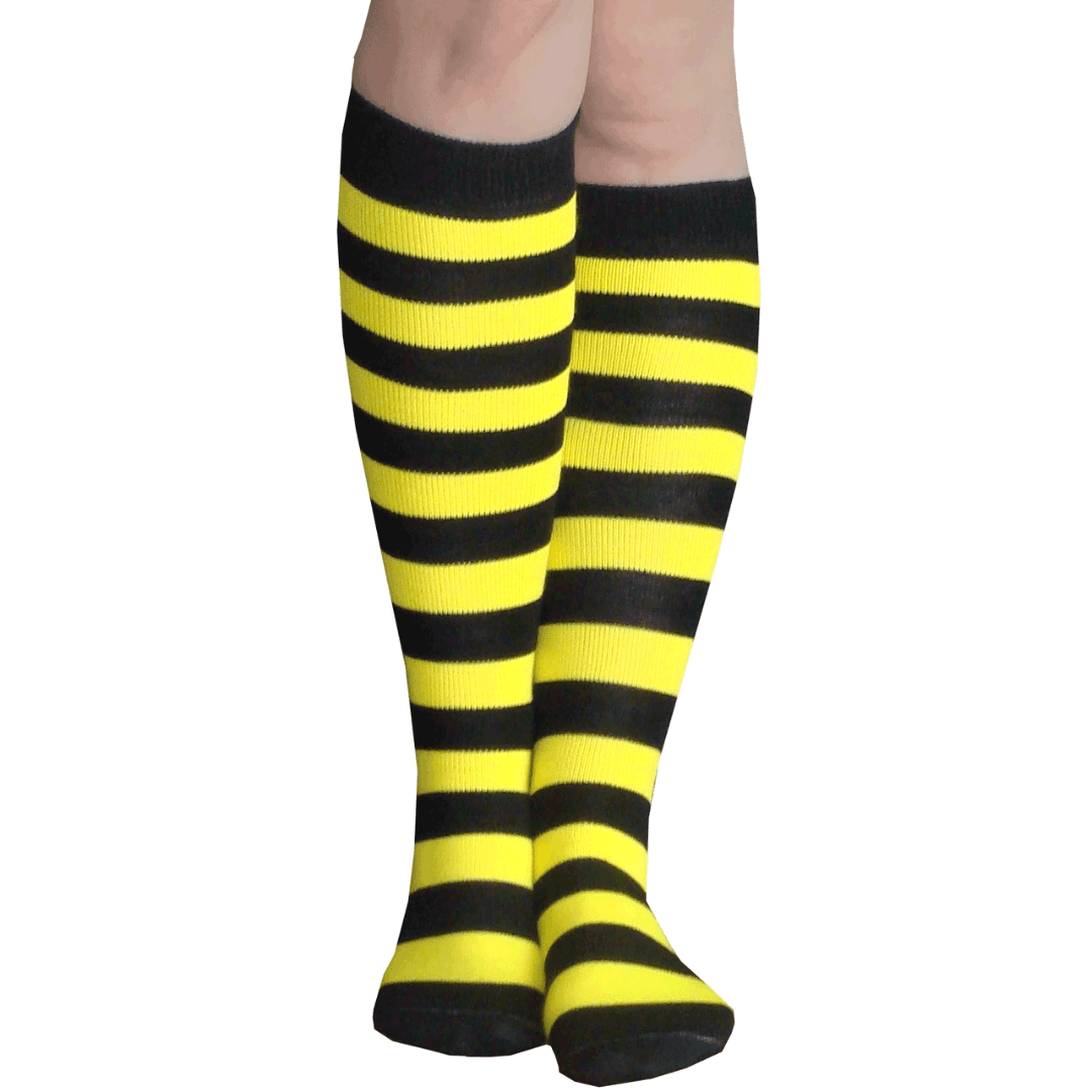 Striped Patterned Socks (Knee High) Halloween Themed (3 - Pack)